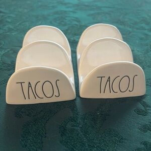 NWT Rae Dunn White Ceramic Taco Holders